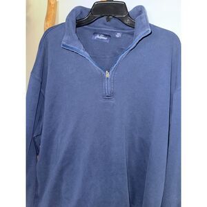 Jack Nicklaus Mens 2XL 1/2 Zip Cotton Blue Pullover Sweater